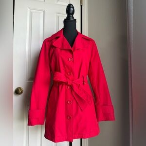 White Stag Bright Red Trench Coat